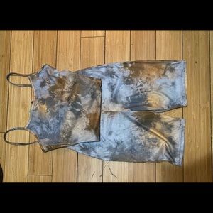 Brand New Tie Dye  Rib Bodysuit/Shorts Set